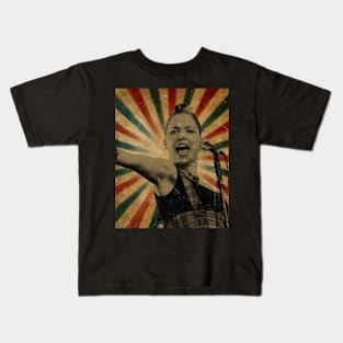 Photo Vintage Retro Look Fan Design - Imelda May Kids T-Shirt